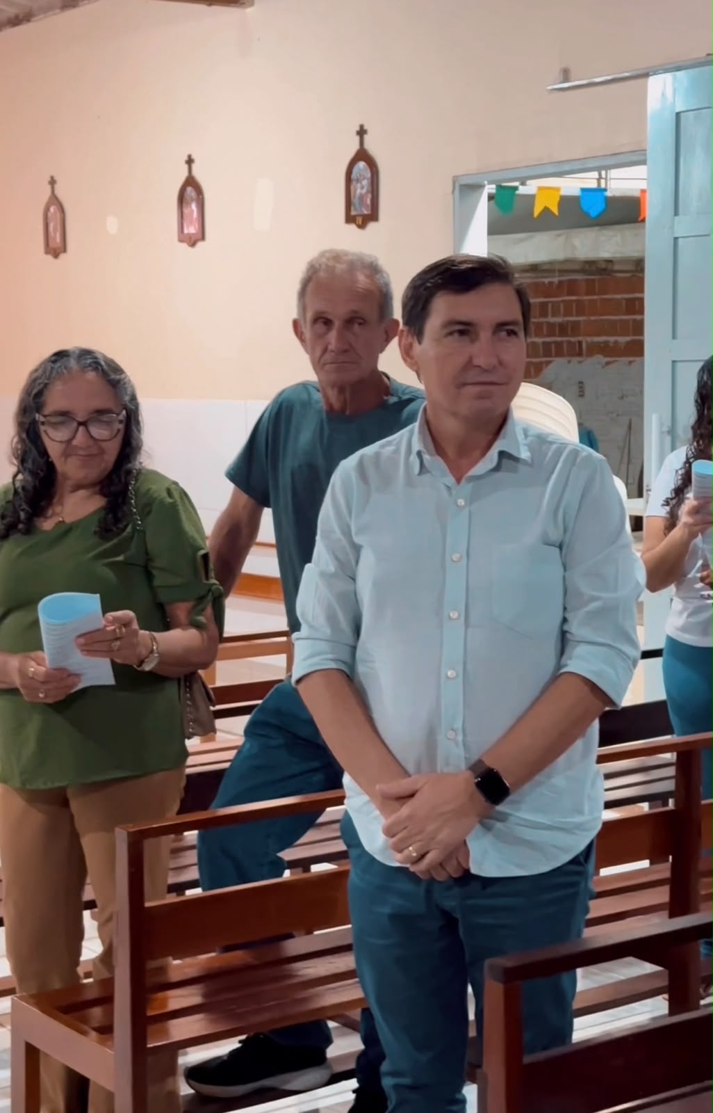 Vereador G Charles participa da abertura da Festa de Santo Antônio na Comunidade Malhada da Areia, em Currais Novos