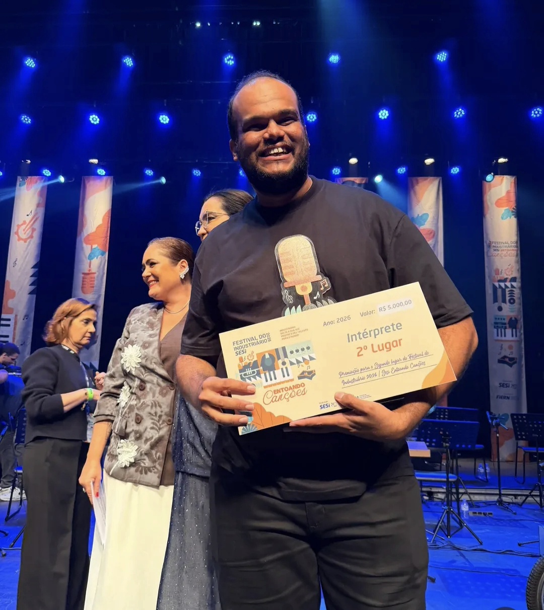 Currais-novense José Fernandes conquista 2º lugar na final do Festival do Industriário 2026