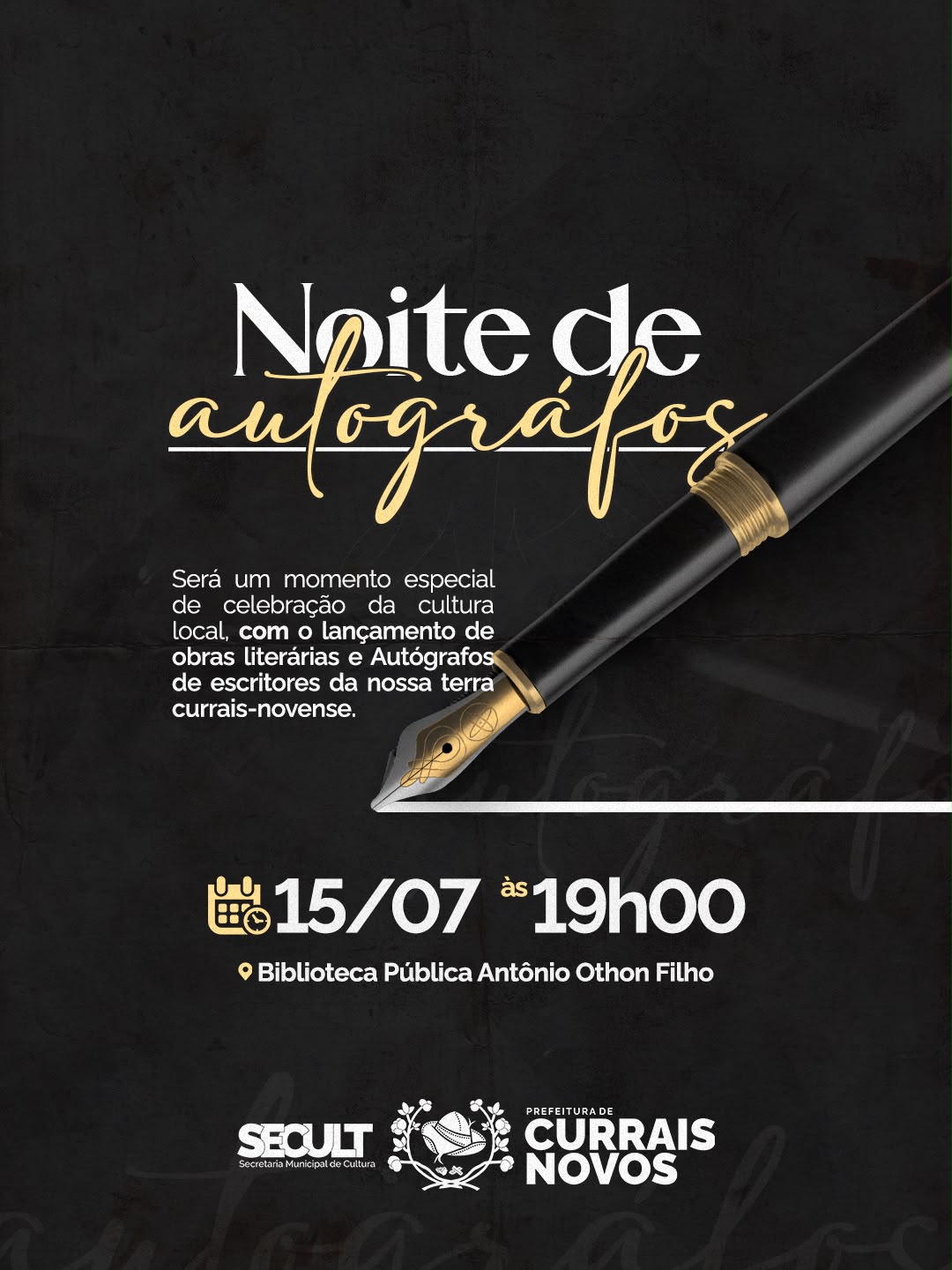 Noite de Autógrafos reúne escritores nesta terça-feira (15), em Currais Novos