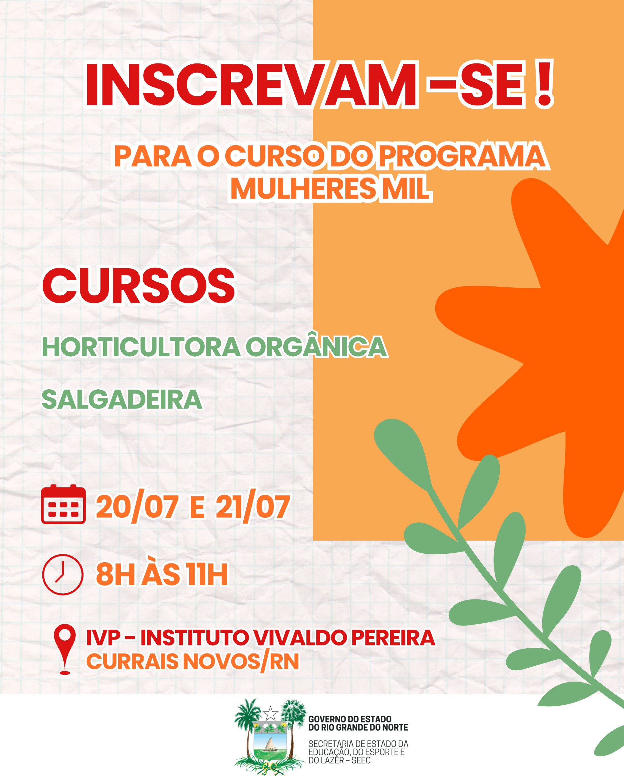 Projeto Mulheres Mil chega a Currais Novos com cursos gratuitos de qualificação para mulheres