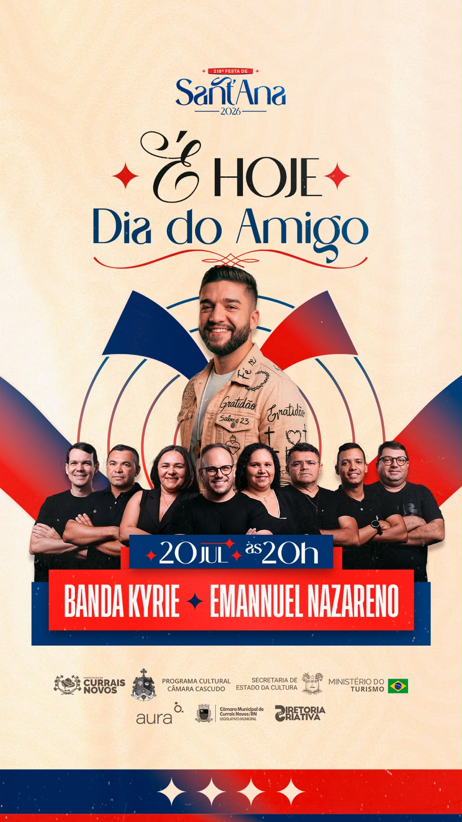 Show religioso celebra o Dia do Amigo na programação da Festa de Sant’Ana em Currais Novos