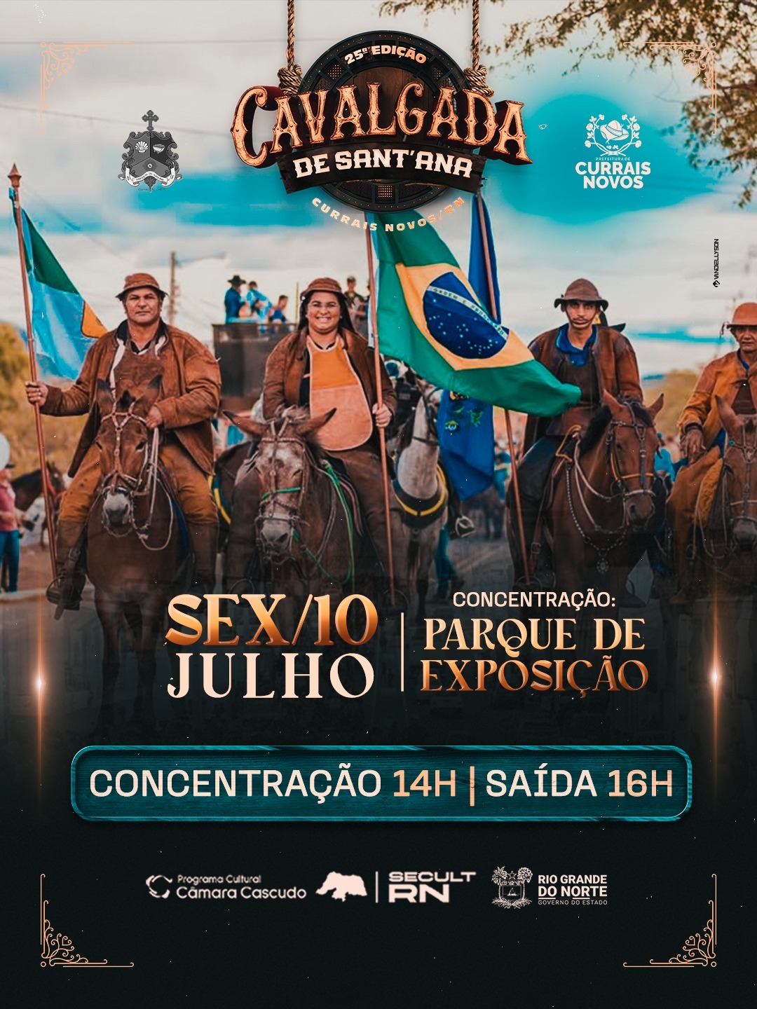 Tradição | Cavalgada de Sant’Ana reúne cavaleiros e amazonas nesta sexta-feira (10), em Currais Novos