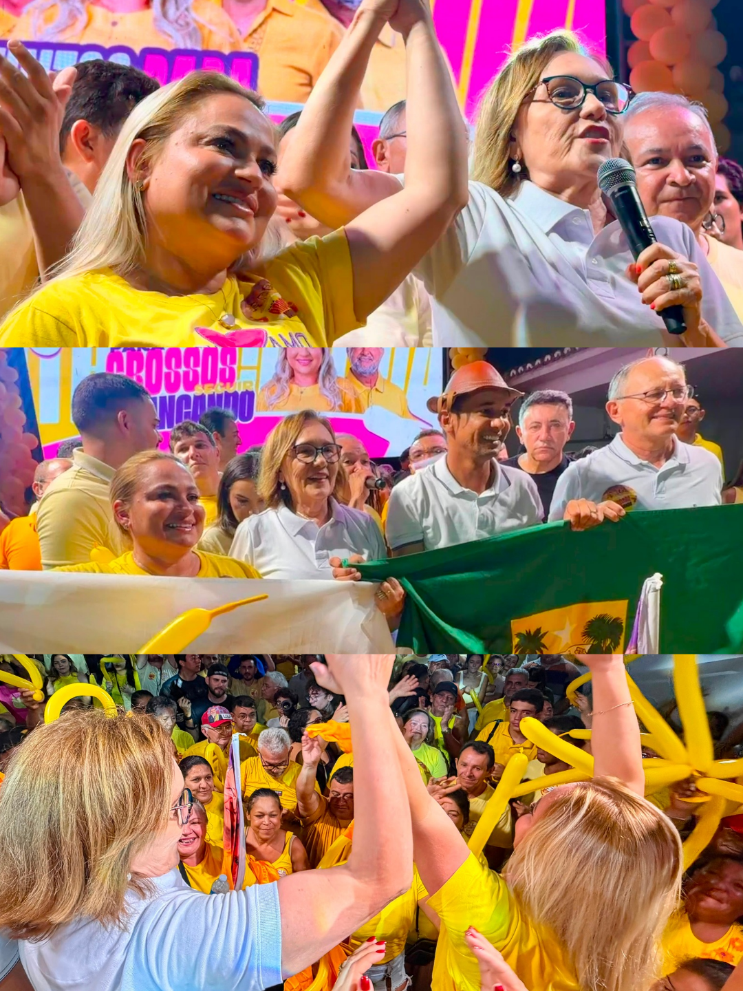 Multidão em Grossos reforça apoio da prefeita Cinthia para Zenaide, autora de quase R$ 2 milhões em investimentos no município