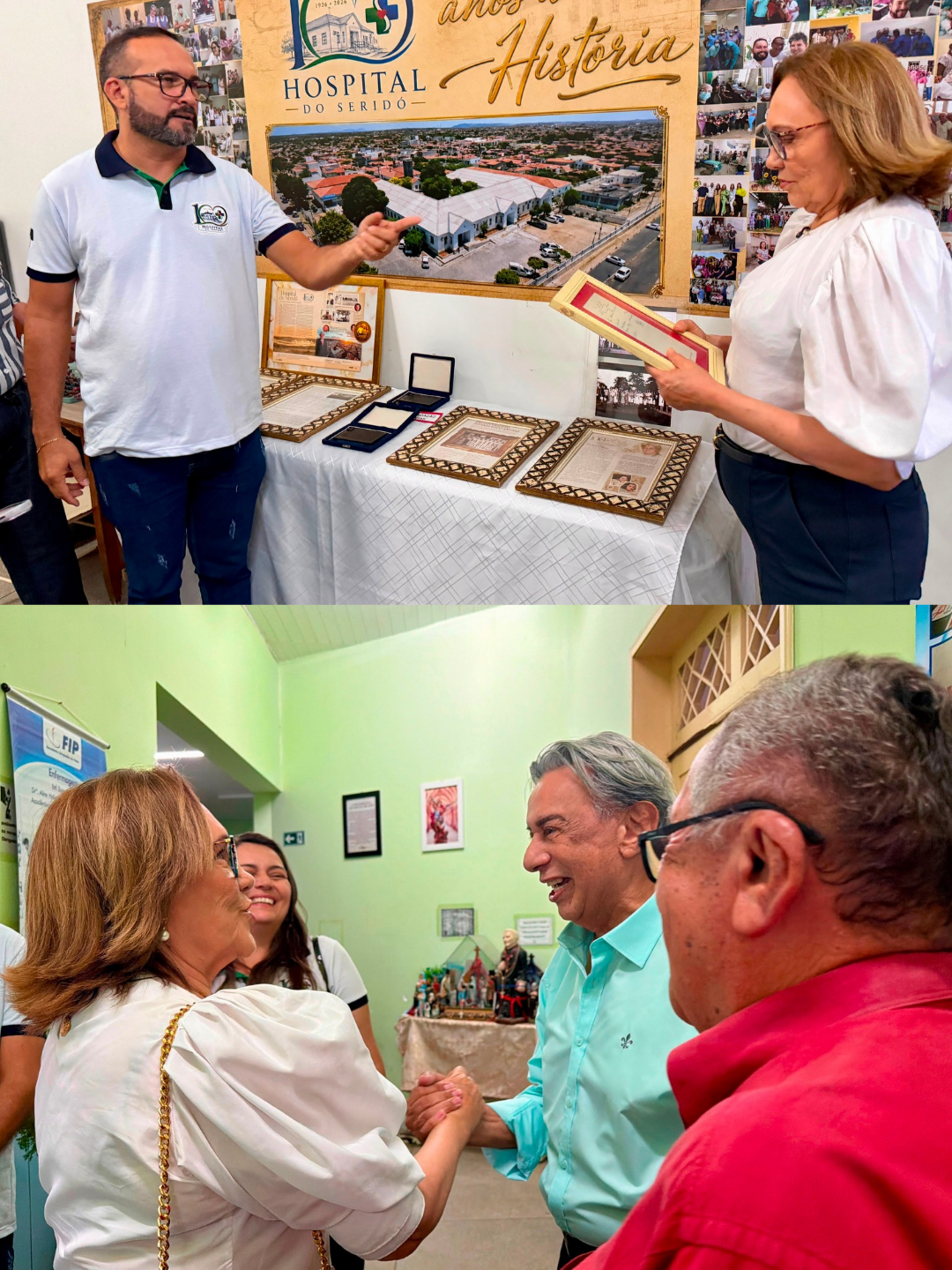 Zenaide participa dos 100 anos do Hospital do Seridó, referência que ela ajudou a fortalecer