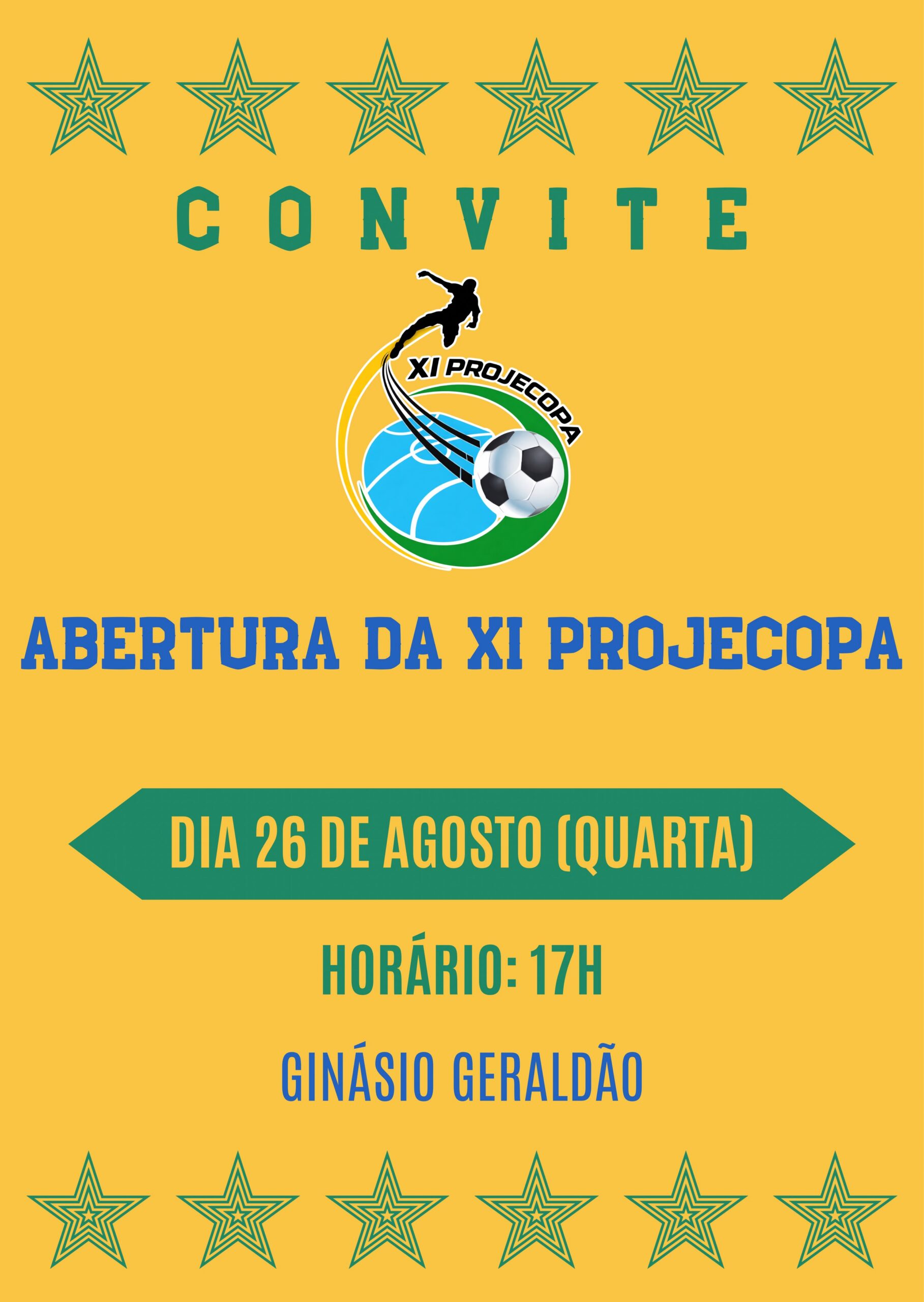 11ª Projecopa começa nesta quarta-feira com abertura e jogos no Geraldão