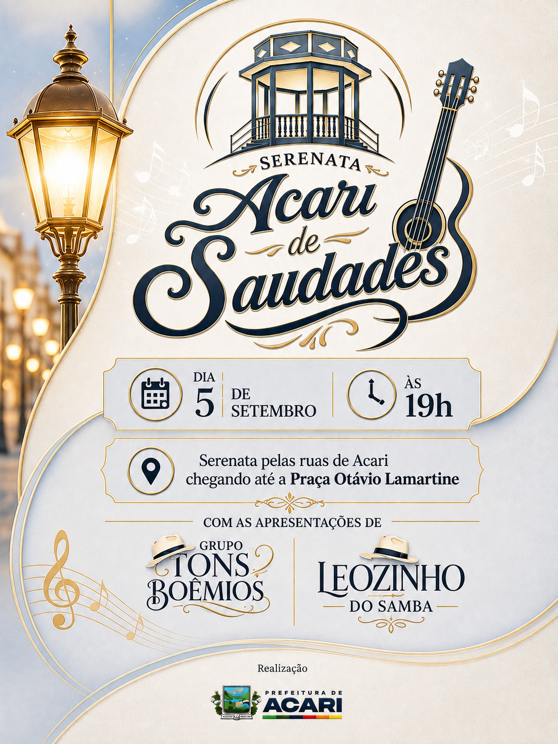 Serenata Acari de Saudades promete uma noite de música, nostalgia e emoção em Acari-RN