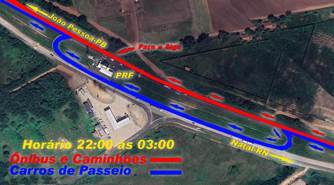PRF informa: Interdição parcial na BR-101 em São José de Mipibu (sentido Natal-João Pessoa) começa nesta segunda-feira (03)