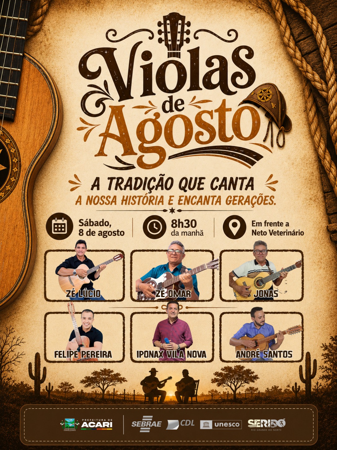 A tradição da viola vai ecoar em Acari!