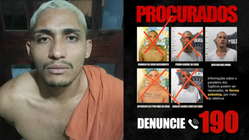 Quarto fugitivo de Alcaçuz é recapturado na Paraíba; apenas um detento segue foragido