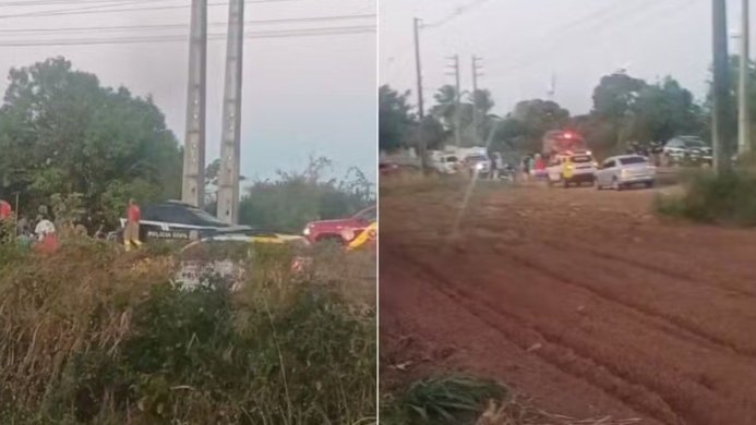 Casal morre e criança de 5 anos fica ferida após carro bater em poste na RN-064, em Ceará-Mirim
