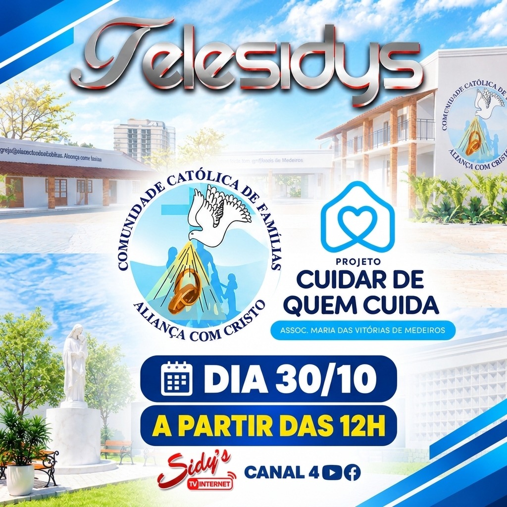 A Sidy’s TV e Internet anunciou, nesta segunda-feira (26/10), a entidade/iniciativa contemplada para a edição do Telesidys 2026!